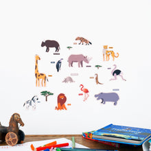 Load image into Gallery viewer, Wildlife Savannah Removable Wall Decal
