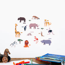 Load image into Gallery viewer, Wildlife Savannah Removable Wall Decal
