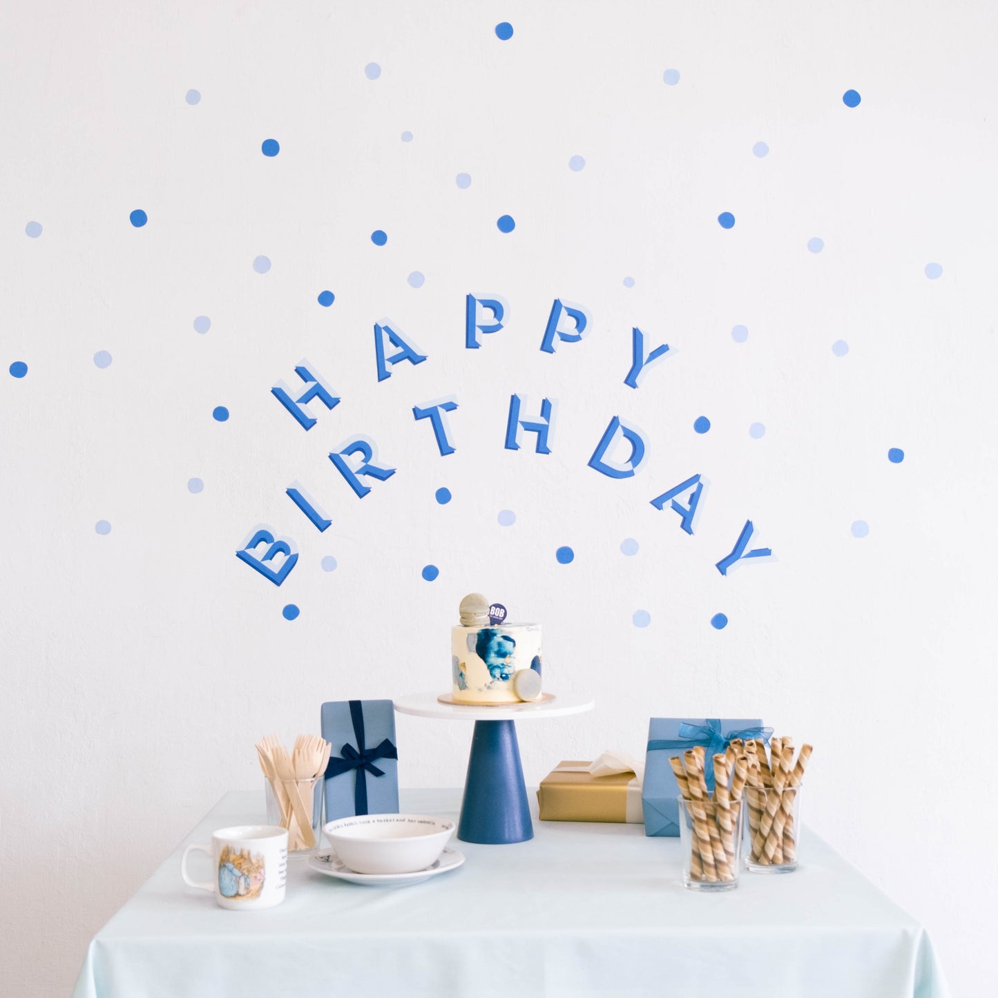 HAPPY BIRTHDAY (Surf Palette) Removable Wall Decal