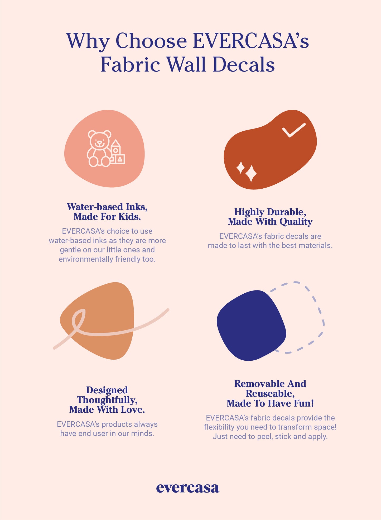 Marble Shapes Removable Wall Decal