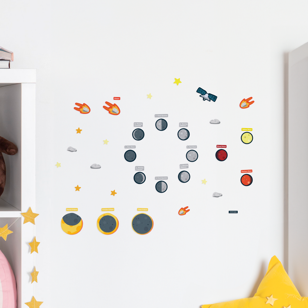 Phases of the Moon Removable Wall Decal