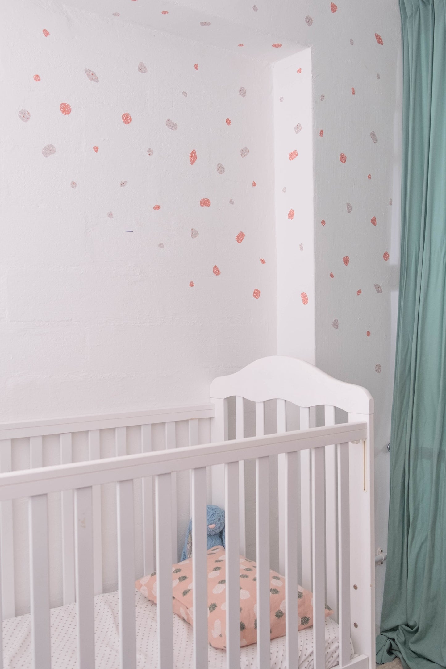 Coral Terrazzo Shapes Removable Wall Decal