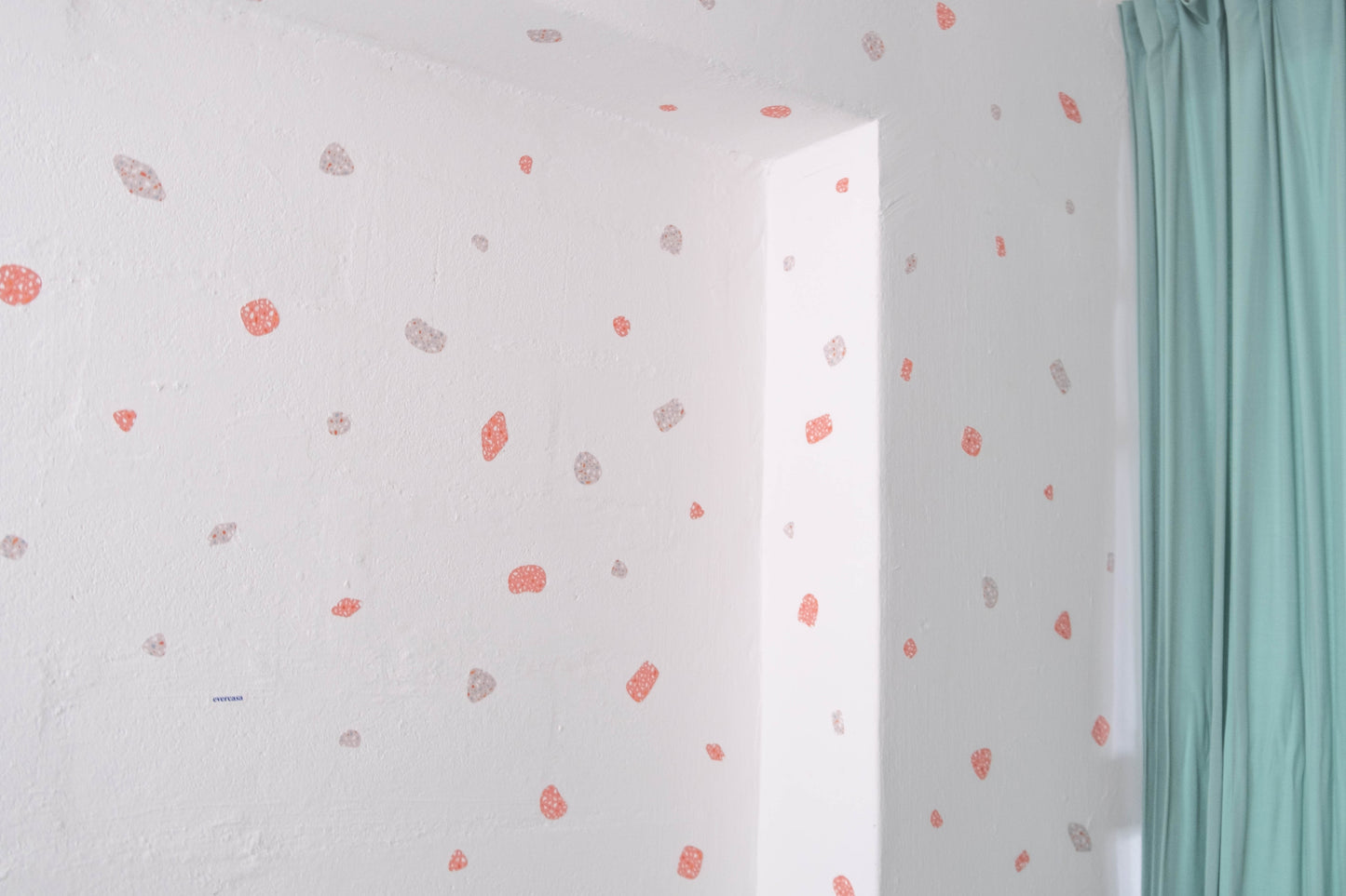 Coral Terrazzo Shapes Removable Wall Decal
