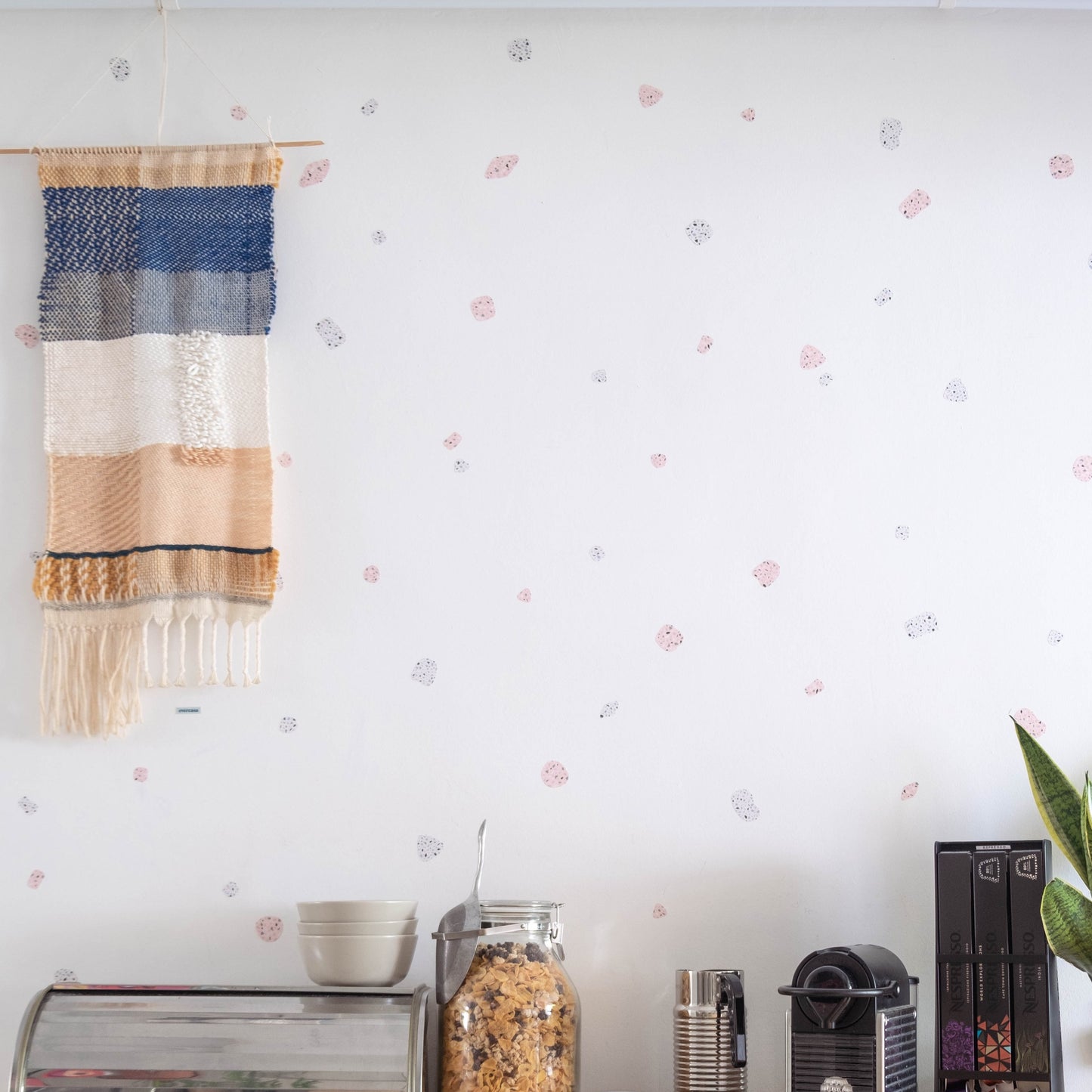 Pastel Terrazzo Shapes Removable Wall Decal