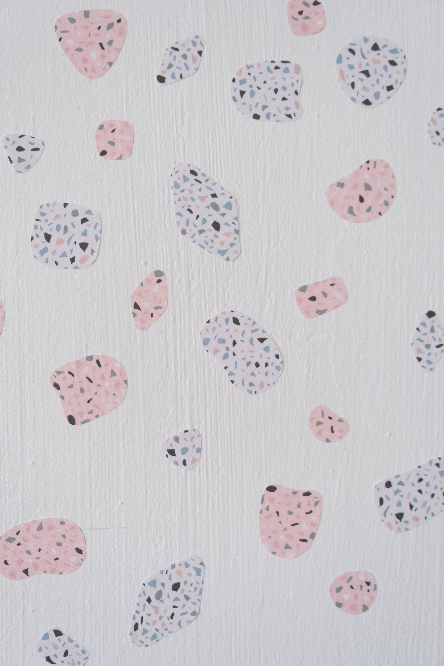 Pastel Terrazzo Shapes Removable Wall Decal