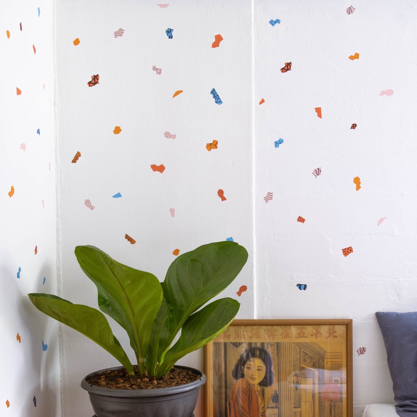 Collage Shapes (Sunset Palette) Removable Wall Decal