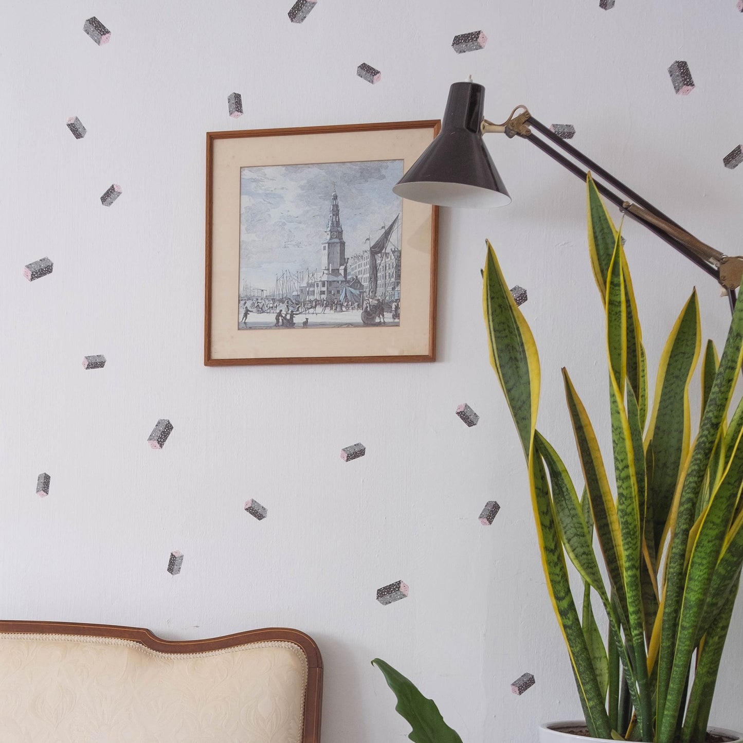 Cuboid Terrazzo Removable Wall Decal