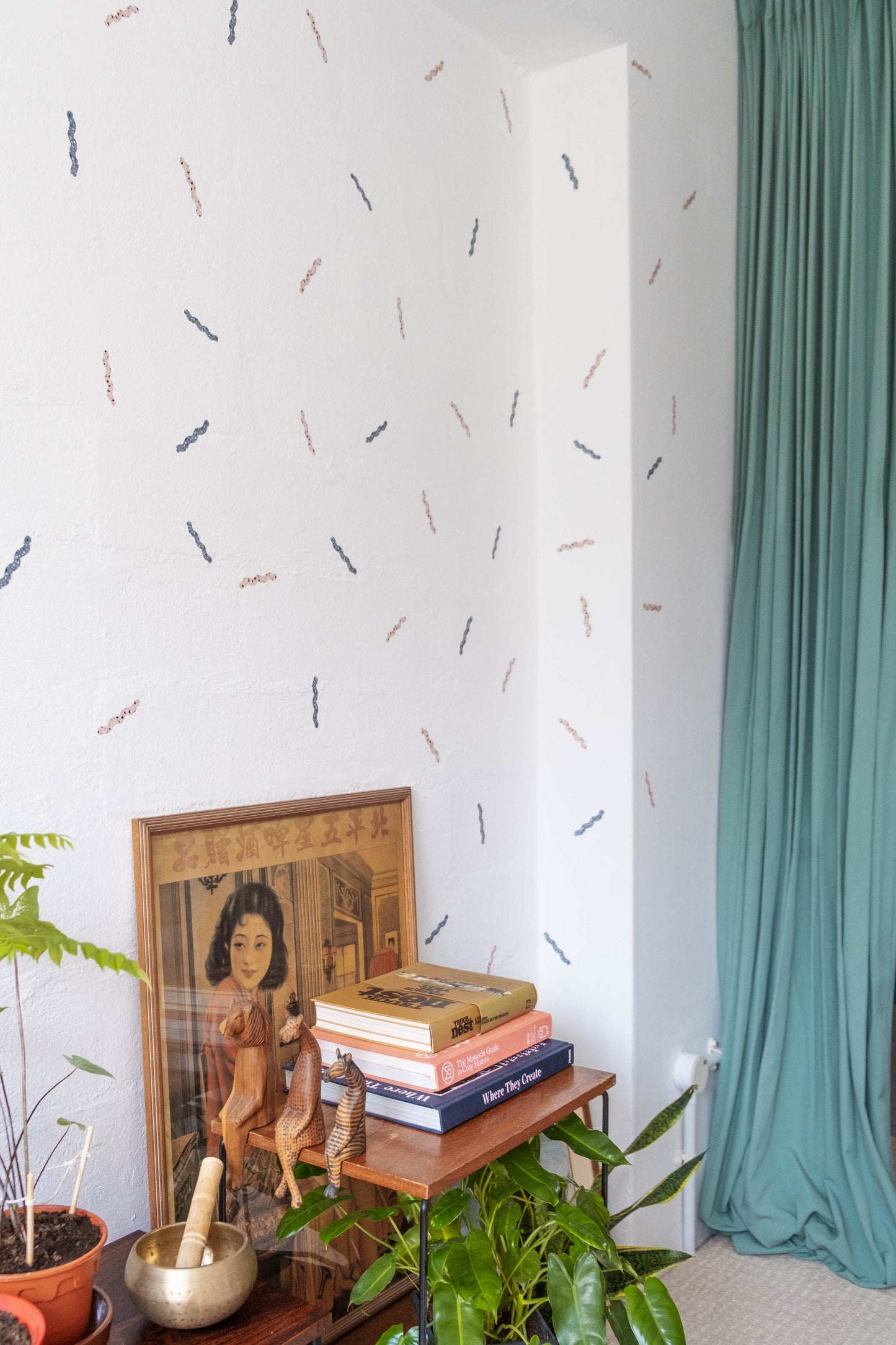 Terrazzo Squiggly Shapes Removable Wall Decal