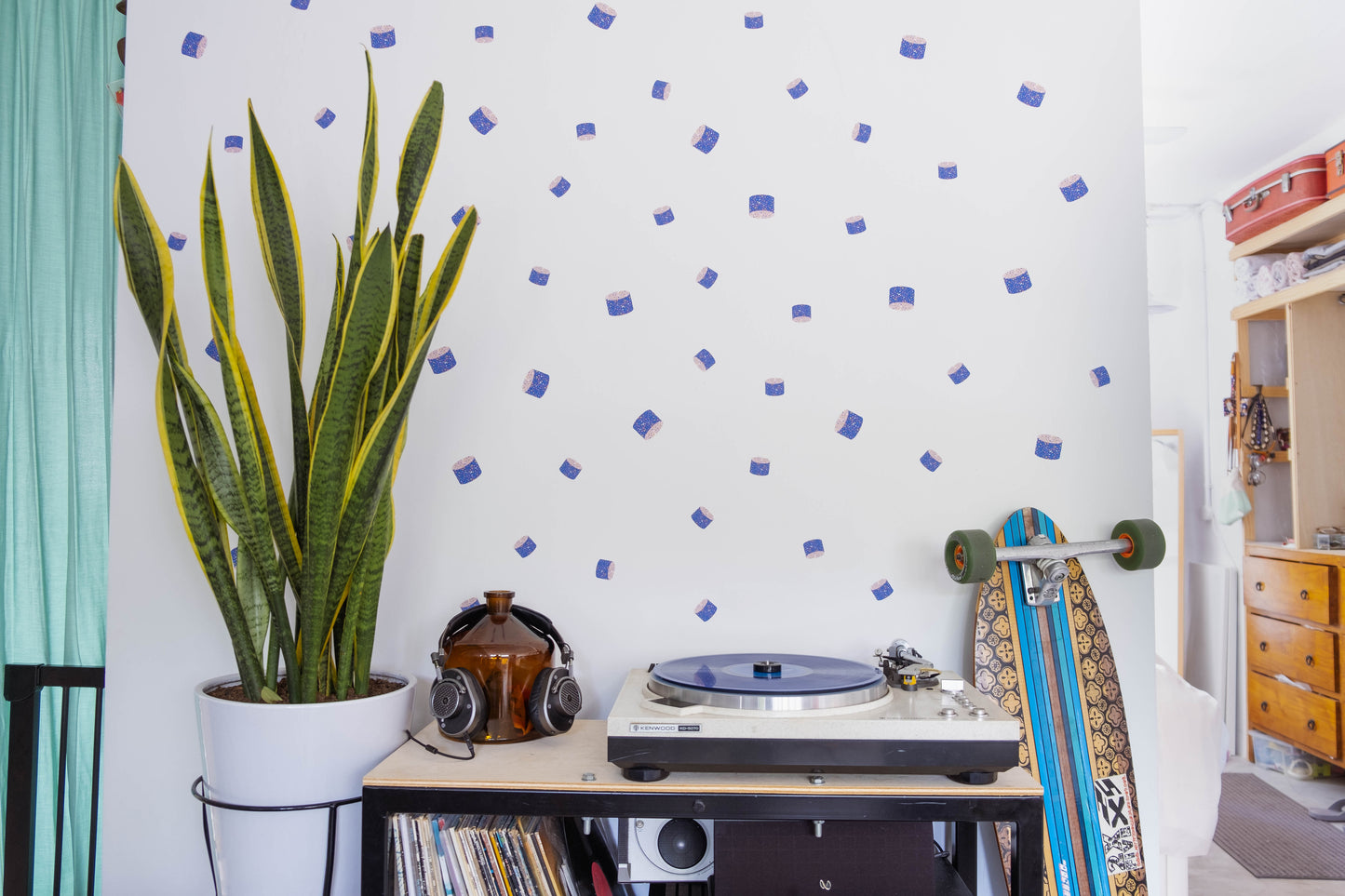 Terrazzo Broad Cylinder Shapes Removable Wall Decal