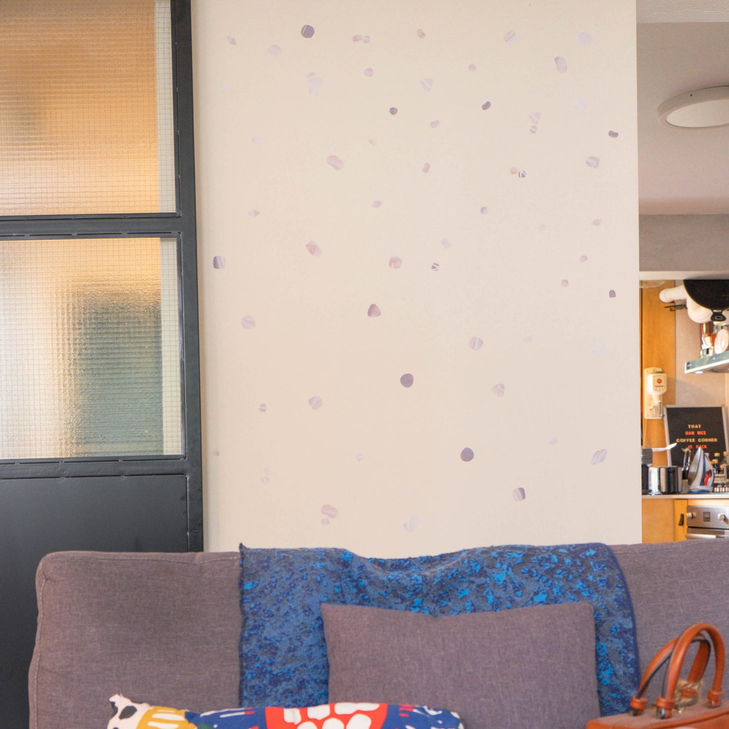 Wax Pearl Shapes Removable Wall Decal