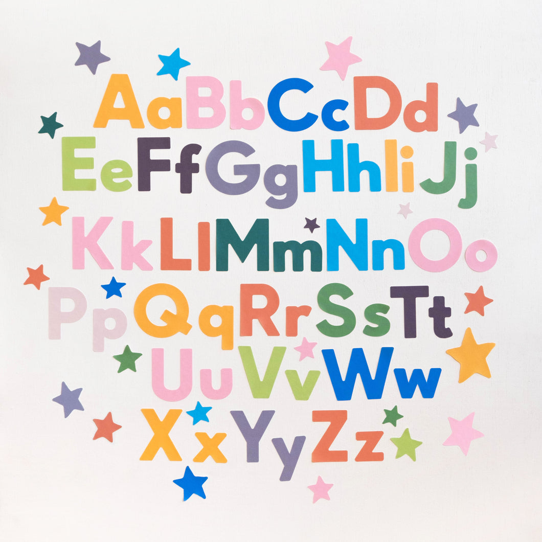 ABC Alphabets in Upper and Lowercase Removable Wall Decal