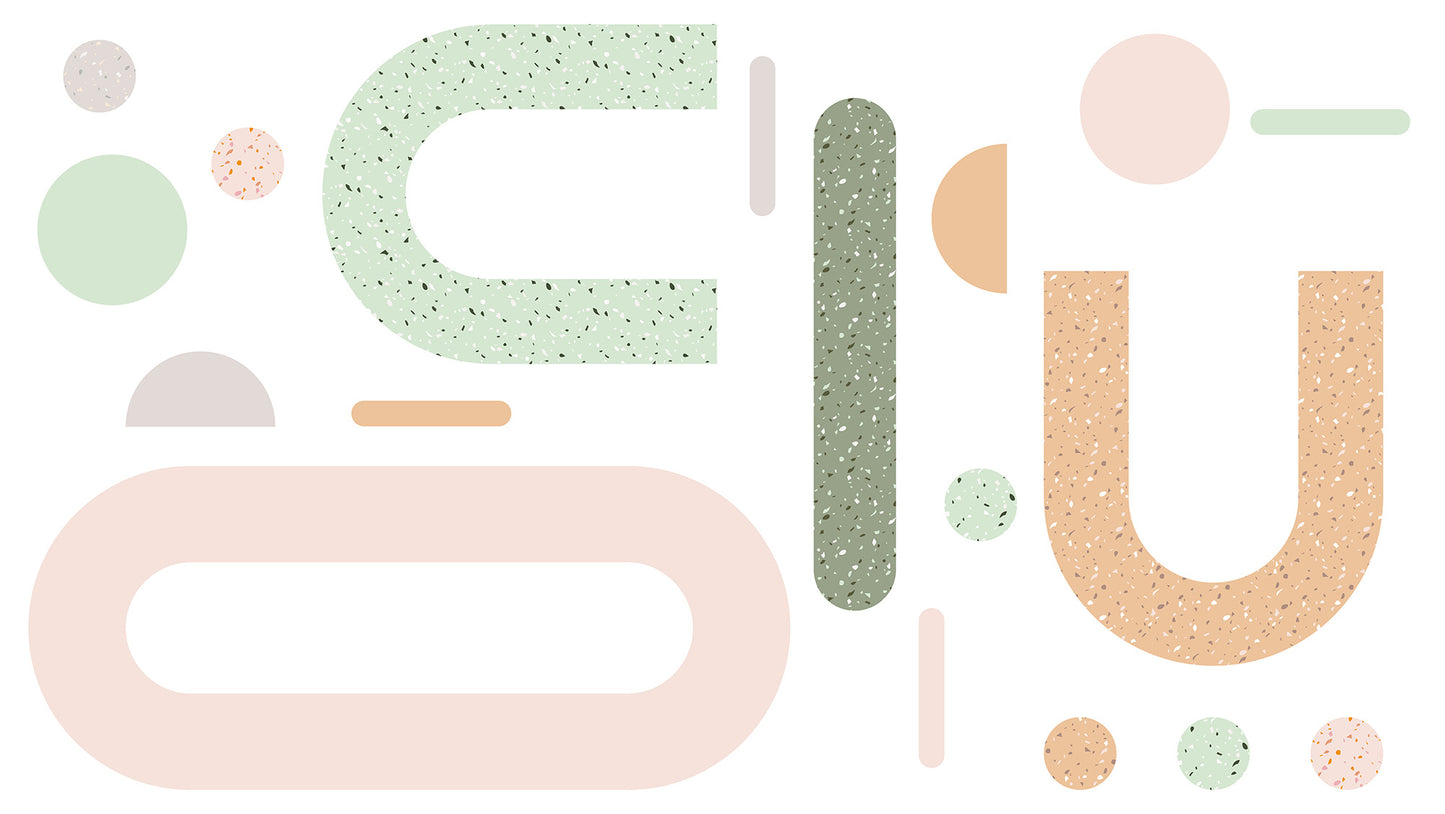 XL Geometry Pastel Removable Wall Decal