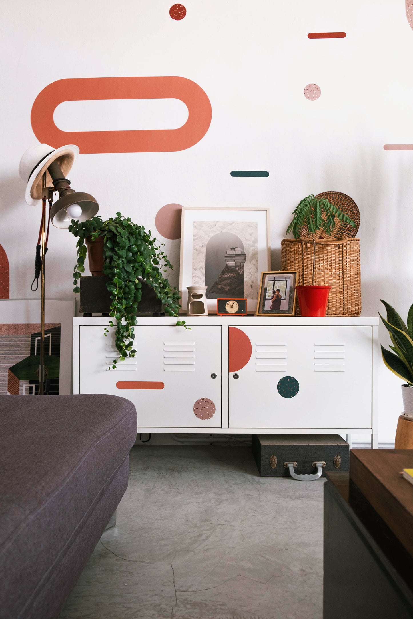 XL Geometry Earthen Removable Wall Decal