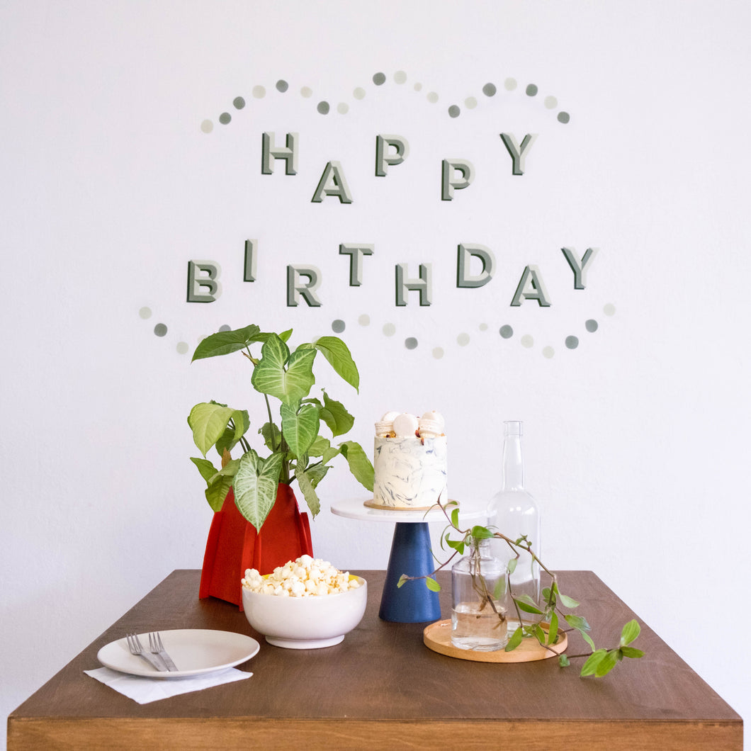 HAPPY BIRTHDAY (Forest Palette) Removable Wall Decal
