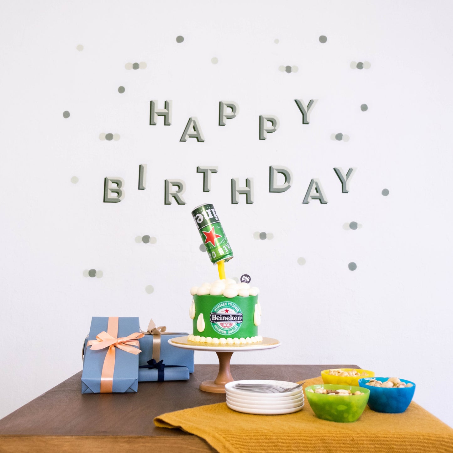 HAPPY BIRTHDAY (Forest Palette) Removable Wall Decal