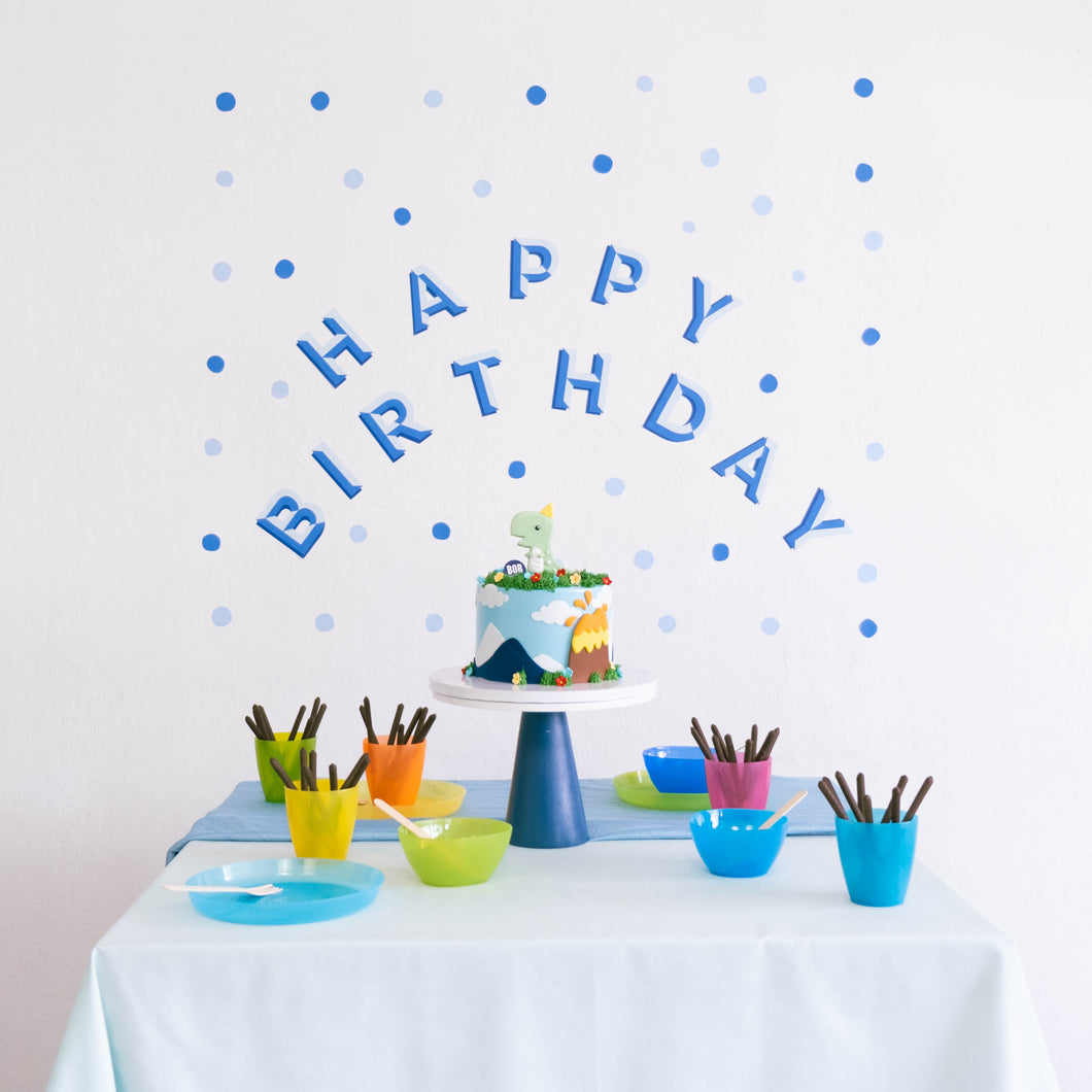 HAPPY BIRTHDAY (Surf Palette) Removable Wall Decal