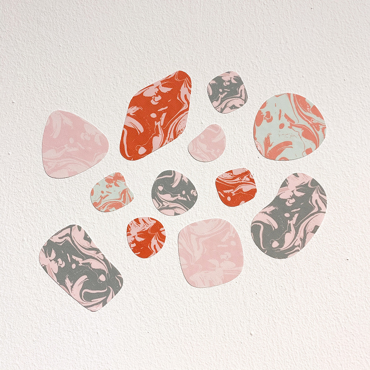 Marble Shapes Removable Wall Decal