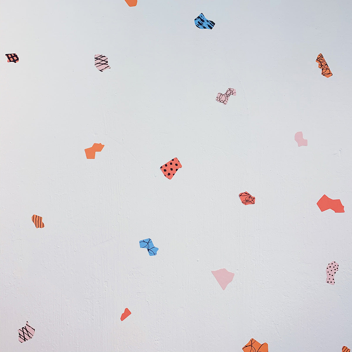 Collage Shapes (Sunset Palette) Removable Wall Decal