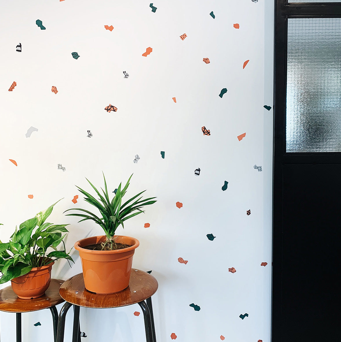 Collage Shapes (Botanical Palette) Removable Wall Decal