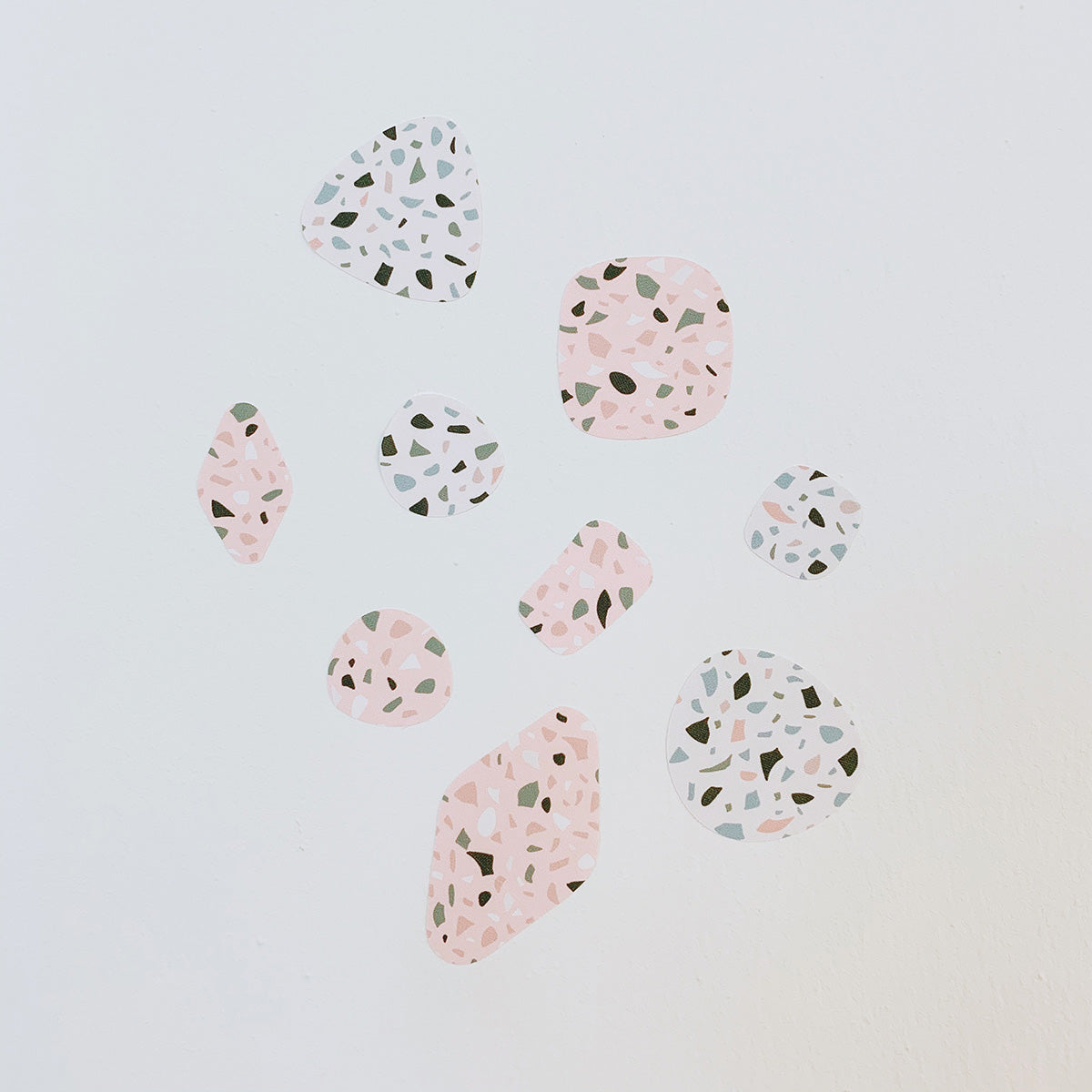 Pastel Terrazzo Shapes Removable Wall Decal