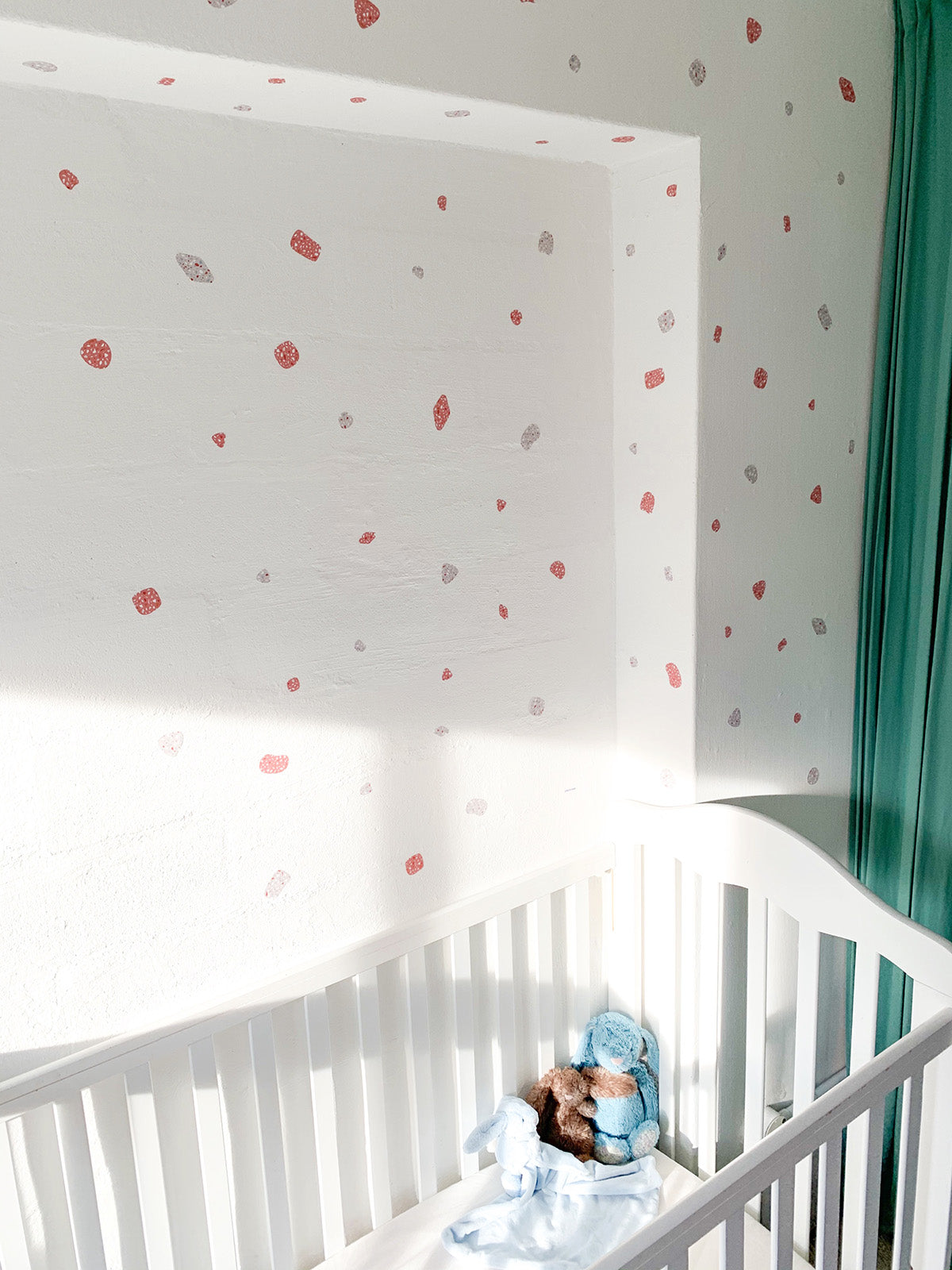 Coral Terrazzo Shapes Removable Wall Decal